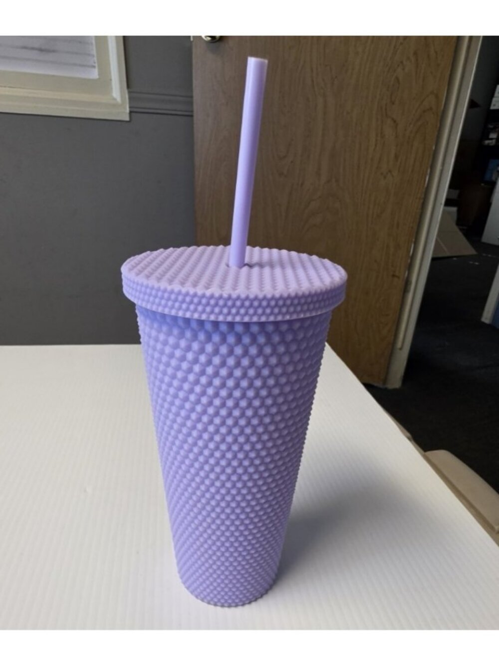 Mainstays 26 oz Double Wall Tumbler Purple/Lavender Textured